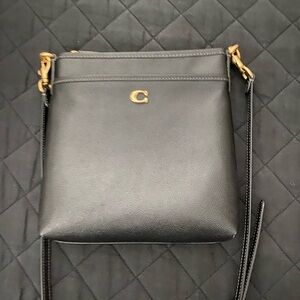 Coach Black Crossbody Bag with Gold Accents